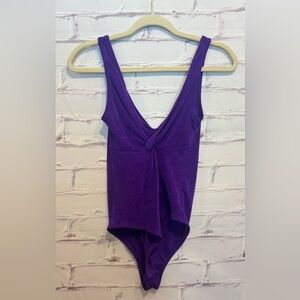 Ece Sukan x Koton Purple Knot-Front Bodysuit – Size Small